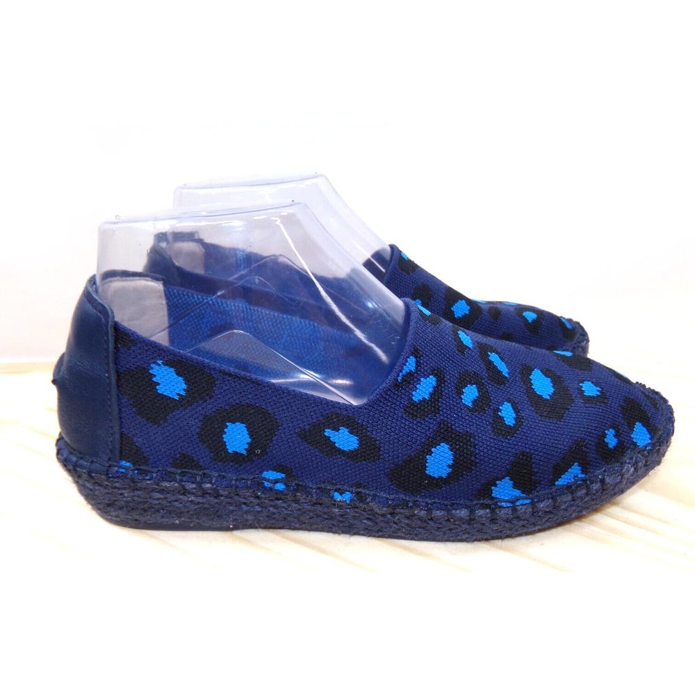 Cole Haan Navy & Bright Blue Leopard Espadrilles